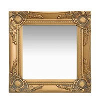vidaXL Wall Mirror Baroque Style 15.7"x15.7" Gold