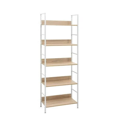 5-Layer Book Shelf Oak 23.6"x10.9"x62.4" Engineered Wood