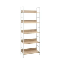 5-Layer Book Shelf Oak 23.6"x10.9"x62.4" Engineered Wood