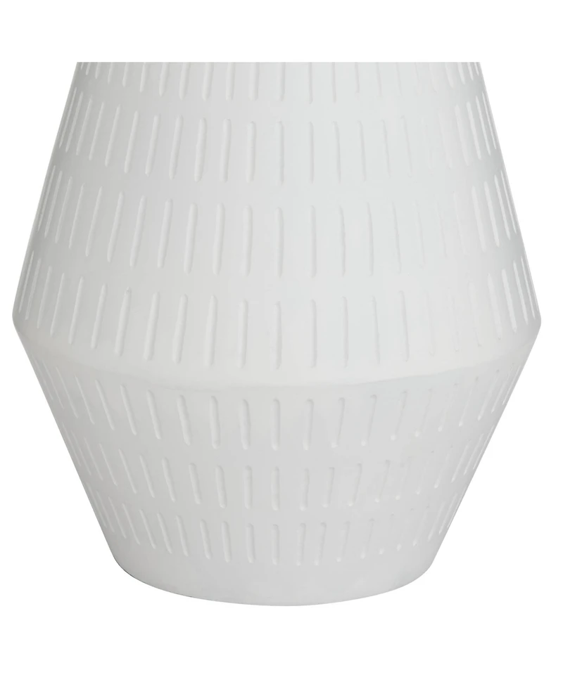 Possini Euro Design Luke 30" Tall Large Geometric Mid Century Modern End Table Lamp White Finish Single Living Room Bedroom