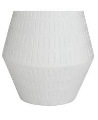 Possini Euro Design Luke 30" Tall Large Geometric Mid Century Modern End Table Lamp White Finish Single Living Room Bedroom