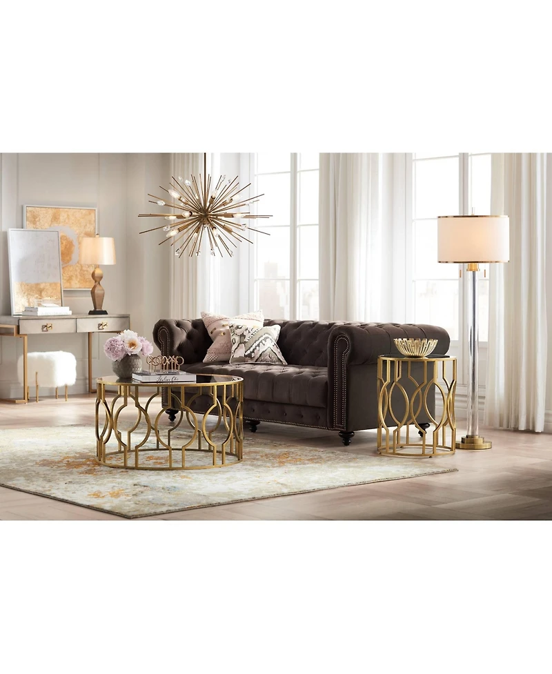 Possini Euro Design Helen 30" Tall Twist Sculptural Large Modern End Table Lamp Gold Finish Single Living Room Bedroom Bedside