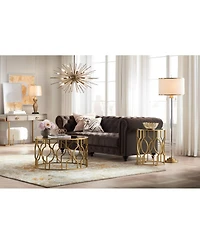 Possini Euro Design Helen 30" Tall Twist Sculptural Large Modern End Table Lamp Gold Finish Single Living Room Bedroom Bedside