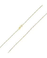 Bling Jewelry Unisex Ultra Thin 018 Gauge 0.5mm Thin Real 14k Yellow White Rose Gold Rolo Curb Cable Chain Necklace For Women Made In Italy 18 Inch
