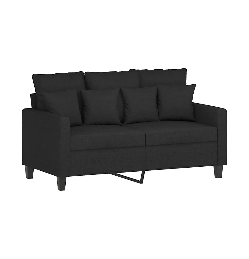 vidaXL 2-Seater Sofa Black 47.2" Fabric