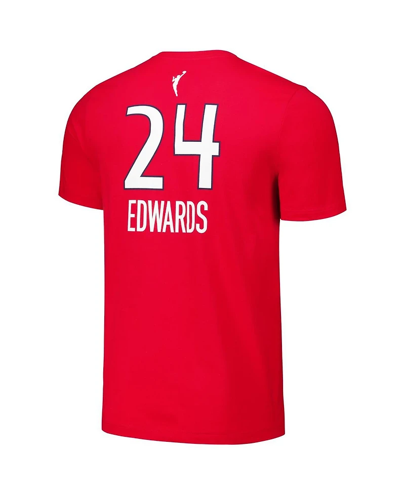 Nike Men's and Women's Aaliyah Edwards Red Washington Mystics 2024 Wnba Draft Explorer Edition Name Number T-Shirt
