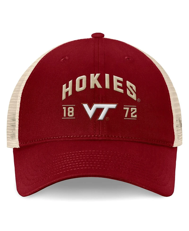 Top of the World Men's Maroon Virginia Tech Hokies Heritage Waylon Trucker Adjustable Hat