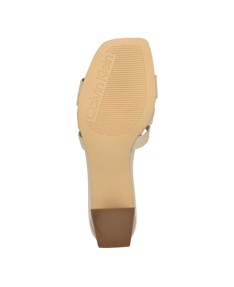 Calvin Klein Women's Alise Woven Block Heel Sandals