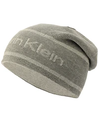 Calvin Klein Men's Jacquard Stripe Logo Beanie