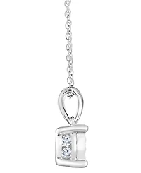 TruMiracle Diamond Round Cluster 18" Pendant Necklace (1/2 ct. t.w.) in 14k White Gold