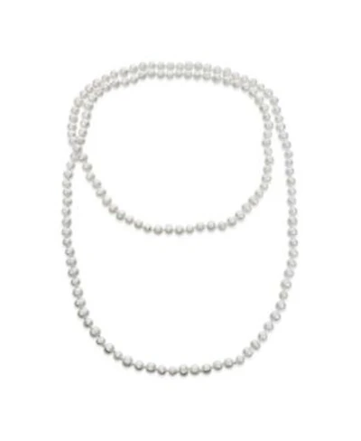 Bling Jewelry Flapper Hand Knotted Endless Layering Wrapping White Freshwater Cultured Long Rope Pearl Strand Necklace