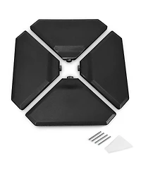 Givimo 4 Pieces 195 lbs Patio Cantilever Offset Umbrella Base Weight Sand