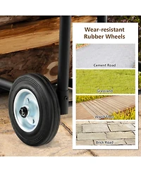 Givimo Firewood Log Cart Carrier with Anti-Slip and Wear-Resistant Wheels