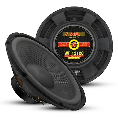 5 Core Subwoofer Speaker 12 Inch Car Subs 1200W Peak Pro Audio 4Ohm Replacement Subwoofers Para Carro - 1PC