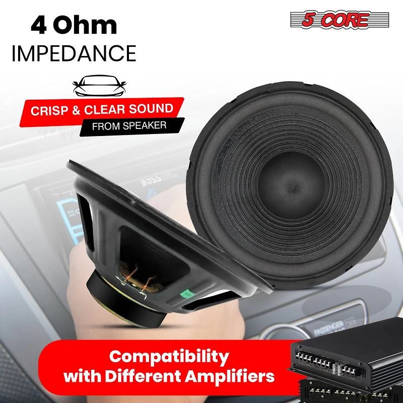 5 Core Subwoofer Speaker 12 Inch Car Subs 1200W Peak Pro Audio 4Ohm Replacement Subwoofers Para Carro - 1PC