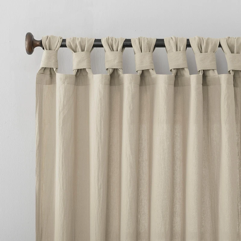 Washed Cotton Twist Tab Curtain