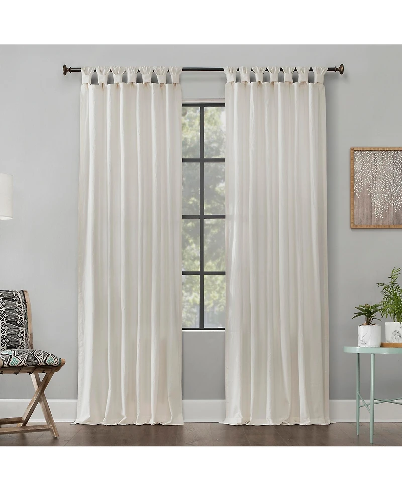 Washed Cotton Twist Tab Curtain