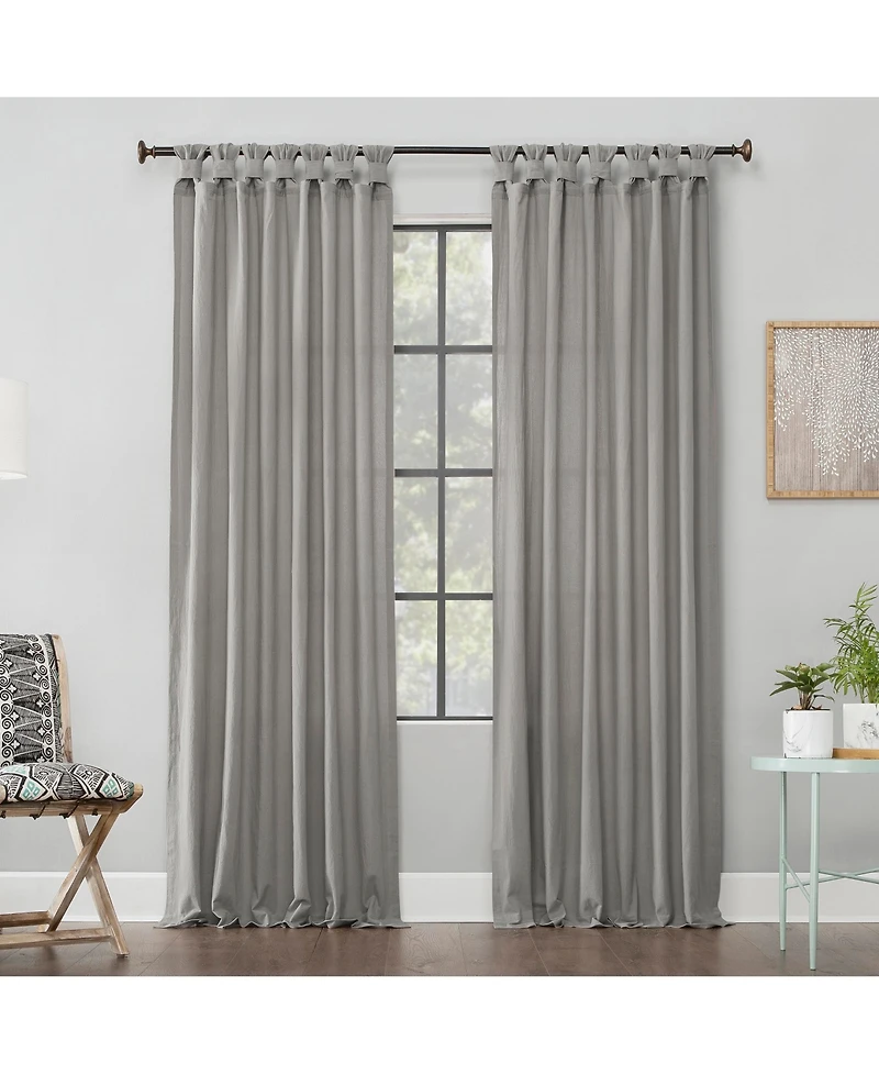 Washed Cotton Twist Tab Curtain