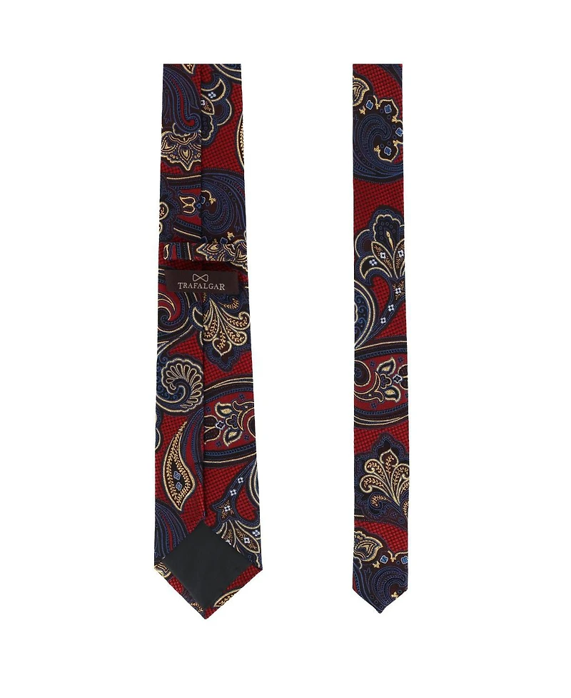Trafalgar Men's Roman Exploded Paisley Stately Silk Necktie