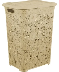 Superio Elegant Lace Hamper 50 L Beige Laundry Hamper & Organizer
