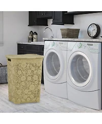 Superio Elegant Lace Hamper 50 L Beige Laundry Hamper & Organizer