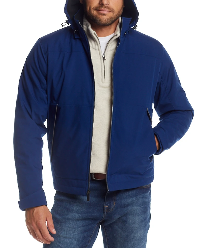 Weatherproof Men's Flex Tech Hooded Shirt Jacket