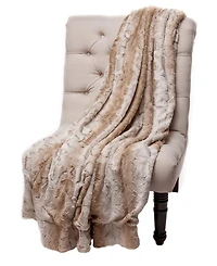 Chanasya Premium Faux Fur Ombre Throw Blanket - Super Soft