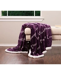 Chanasya Premium Love & Joy Inspiring Gift Throw Blanket - Cozy, Warm and Fluffy Sherpa