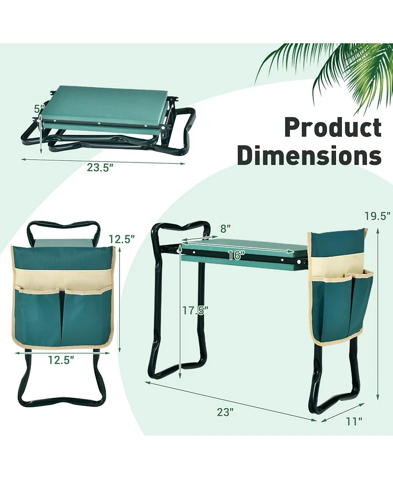 Givimo Folding Sturdy Garden Kneeler Pad and Cushion Seat