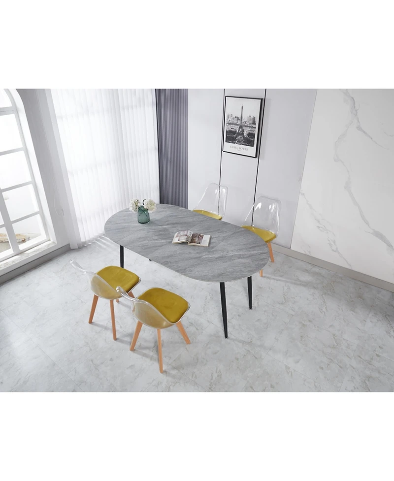 Streamdale Furniture Extensible Table: Dining, Office, Coffee, Metal Leg