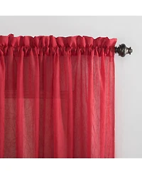 Crushed Sheer Voile Rod Pocket Curtain Panel