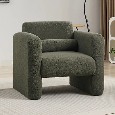 Streamdale Furniture Lambskin Sherpa Accent Armchair for Comfort