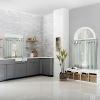 Washed Cotton Twist Tab Cafe Curtain Pair