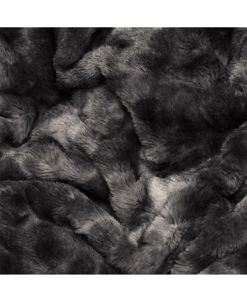 Chanasya Premium Double Sided Oversized Faux Fur Wolf Soft Throw Blanket