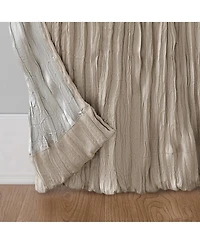 Odelia Distressed Velvet Semi-Sheer Tab Top Curtain Panel