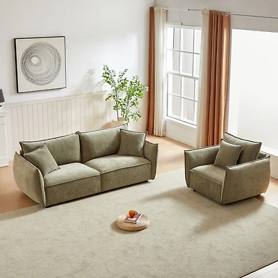 Streamdale Modern 4-Seater Sofa Combo for Living Room with Pillows