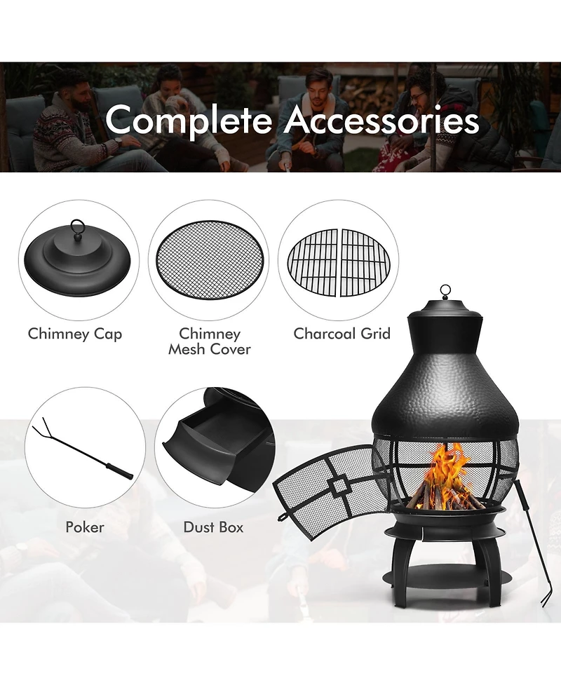 Inolait Patio Wood Burning Chimneys Fireplace