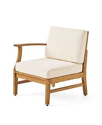 Streamdale Perla 6-Pc Acacia Wood Outdoor Sofa Set, Cream