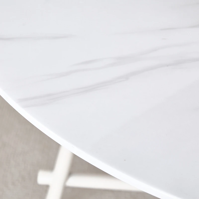 Streamdale Furniture Modern White Circular Dining Table (42")