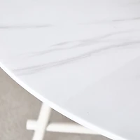 Streamdale Furniture Modern White Circular Dining Table (42")