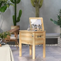 54Qt. Wooden Patio Beverage Cooler