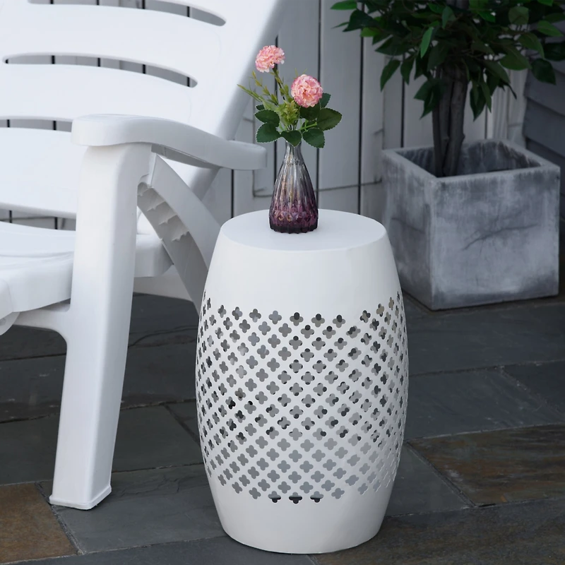 Round 12.5'' Steel Patio End Table