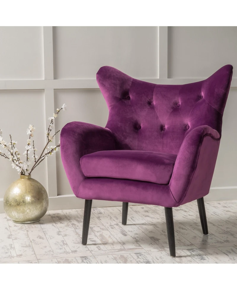 Streamdale Alyssa Mid-Century Velvet Arm Chair Comfort And Glamour One