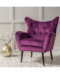 Streamdale Alyssa Mid-Century Velvet Arm Chair Comfort And Glamour One