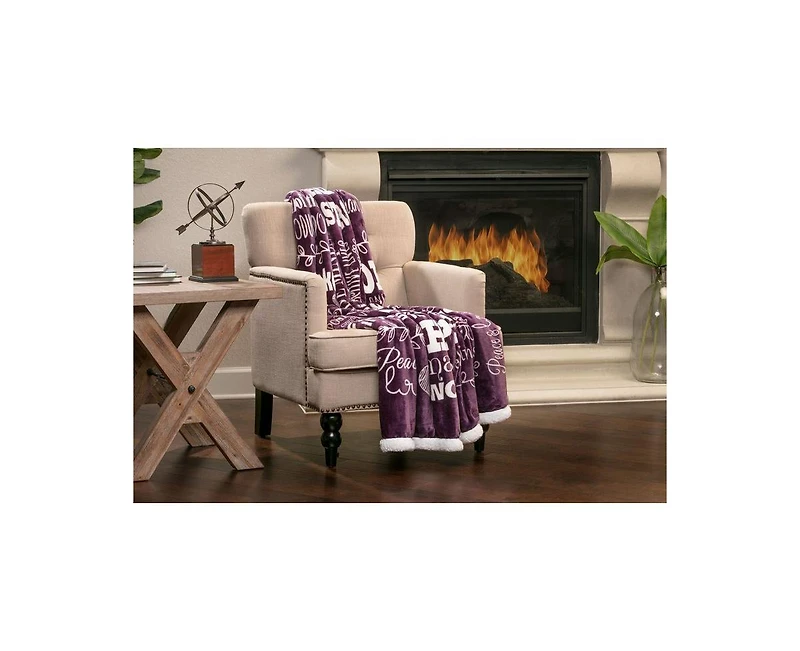 Chanasya Premium Hope & Faith Gift Throw Blanket - Cozy, Warm & Fluffy Sherpa