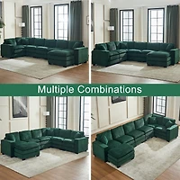 Streamdale U-Shaped Sectional Sofa (6-Seat) with Ottoman
