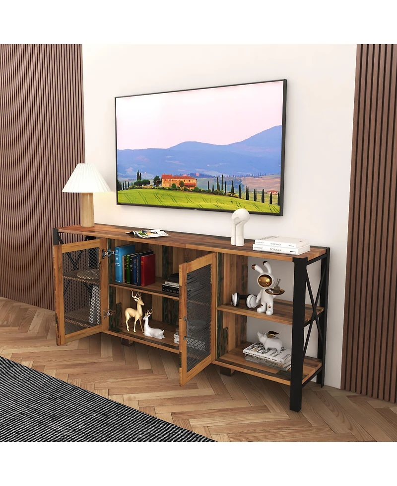 Streamdale Industrial Farmhouse Tv Stand for Living Room & Bedroom