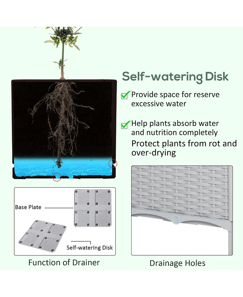 Self-Watering Raised Garden Bed with Legs