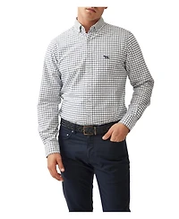 Rodd Gunn Men's Check Oxford 3 Long Sleeve Slim Fit Shirt