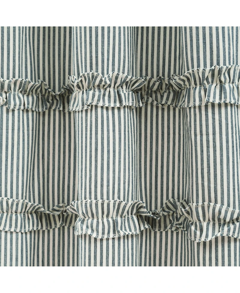 Lush Decor Vintage Stripe Yarn Dyed Cotton Shower Curtain, 72" x